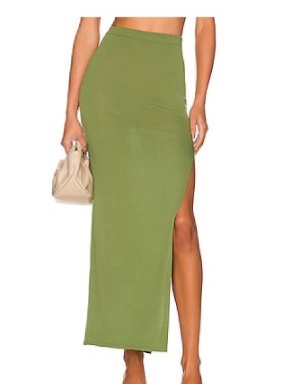 Bec & Bridge Olive Knit Maxi Skirt